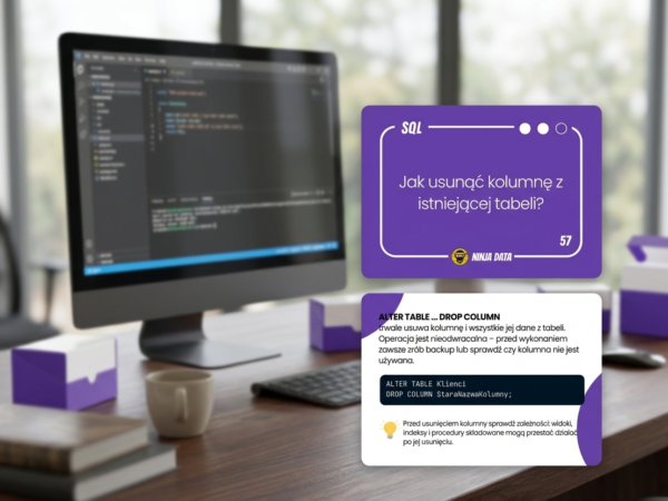 Fiszki SQL średniozaawansowany – funkcje okienkowe i CTE